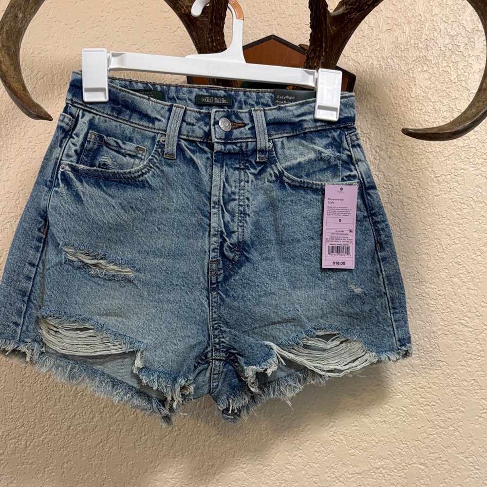 Wild Fable Light Blue Distressed Jean Shorts